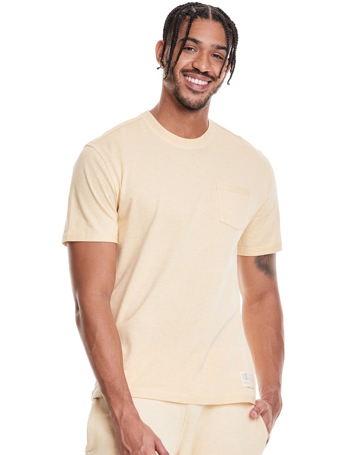 Champion Mens T-Shirt NZ - Natural State Cream ( 9268-MAPDG )